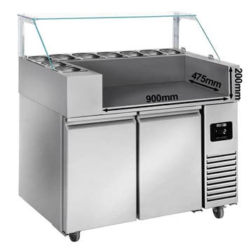 GGM Gastro | Saladette - 1210x700mm - 2-deurs - voor 9x GN |, Verzenden, Nieuw in verpakking
