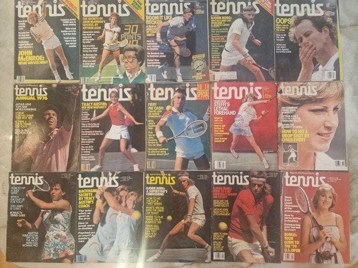 Tennis Magazine – Vintage Collection (1976–1989) - 1976-1989, Verzamelen, Overige Verzamelen