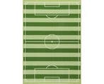 Voetbal vloerkleed - 190 x 133 cm - groen - kinderkamer, Verzenden, Nieuw