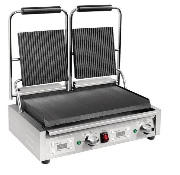 dubbele contactgrill 2.9kW groef/glad Buffalo, Zakelijke goederen, Horeca | Keukenapparatuur, Verzenden