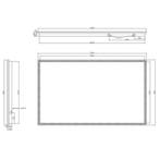 Quatro Dimbare Led Spiegel 100X60Cm, Ophalen of Verzenden, Nieuw
