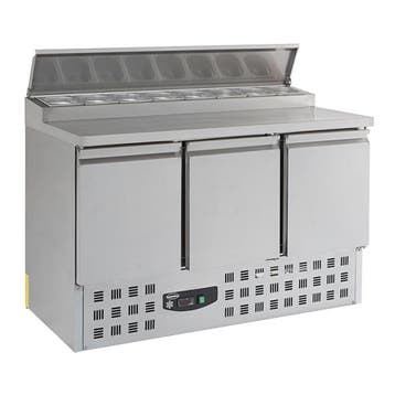 Saladette 3-Deurs Combisteel – Compact Line – RVS – 392 L, Nieuw in verpakking