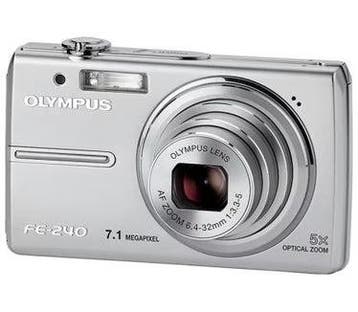Olympus FE-240 Digitale Compact Camera - Zilver, Verzenden, Zo goed als nieuw