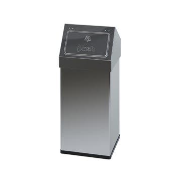 Carro-Push afvalbak met pushklep 55 ltr - RVS, Verzenden, Nieuw