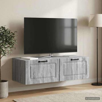 vidaXL Wandbeugel TV-kast Grijs sonoma 98 x 41 x 30 cm, Minder dan 50 cm, Verzenden, Nieuw, Minder dan 100 cm