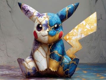 Yamila - Pikachu Kintsugi: La Resiliencia del Rayo en Oro y, Nieuw