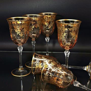 Artemisia - Drinkset (6) - Melodie - Kristal, gouden