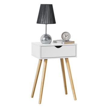 Bijzettafel Östersund 60x40x29,5 cm set van 2 wit [en.casa], Verzenden, Nieuw