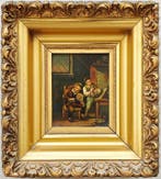 École flamande (XIX), Naar - Scène de genre avec enfants et