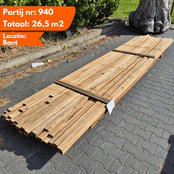 Thermo Frake Geschaafde Plank 2150-4550x66x18mm, Doe-het-zelf en Verbouw, Platen en Panelen, Ophalen of Verzenden, Nieuw