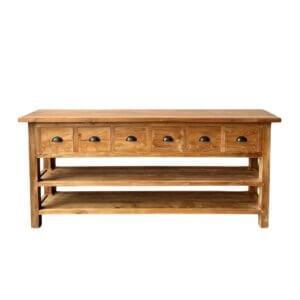 Klassieke sidetable met 2 legplanken -  180 cmSidetables, Ophalen of Verzenden, Nieuw