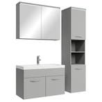 Badkamermeubel Set Paso 80 x 40 cm - Mat Grijs, Verzenden, Nieuw, Wastafelkast