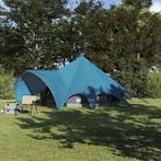 vidaXL Teepee Tent 5-Person met dak Blauw en Grijs 415 x 415, Verzenden, Nieuw
