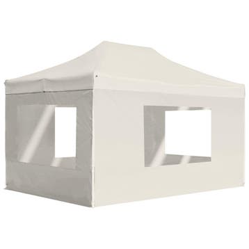 Vouwtent 4,5x3m Creme | Laatste Stuk! | Retourdeal, Opvouwbaar, Partytent, Minder dan 4 meter, Zo goed als nieuw