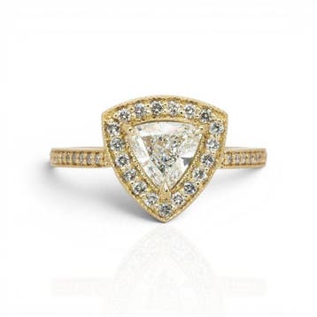 Zonder minimumprijs - Ring - 18 karaat Geel goud - 1.25ct., Nieuw