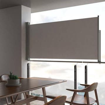 vidaXL - Tuinscherm - uittrekbaar - 120x300 - cm - grijs, Ophalen of Verzenden, Zo goed als nieuw