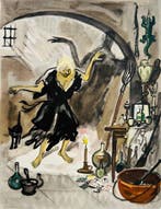 Yves Brayer (1907-1990) - La Célestine - Pochoir original