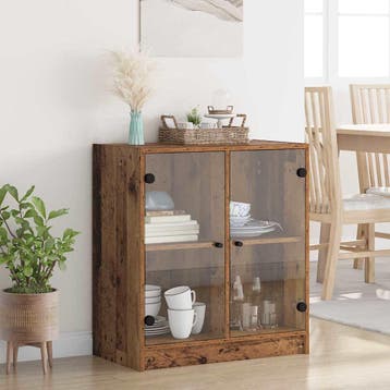 vidaXL Bijzetkast Oud Hout 68 x 37 x 75,5 cm Bewerkt hout, Minder dan 50 cm, Verzenden, Nieuw, Minder dan 100 cm