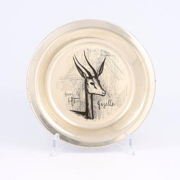 Bernard Buffet voor Le Médaillier. - Bord - .925 zilver