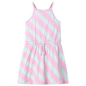 vidaXL Kinderjurk zonder mouwen met trekkoord 116 roze, Verzenden, Nieuw