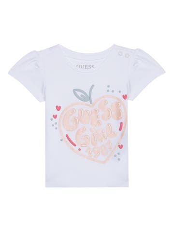 Guess baby t-shirt heart - 74 (6-9 maanden) / Wit, Ophalen of Verzenden, Nieuw