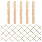 vidaXL Tuinlatwerken 5 st 180x80 cm massief vurenhout, Tuin en Terras, Schuttingen, Verzenden, Nieuw, Hout, Minder dan 1 meter