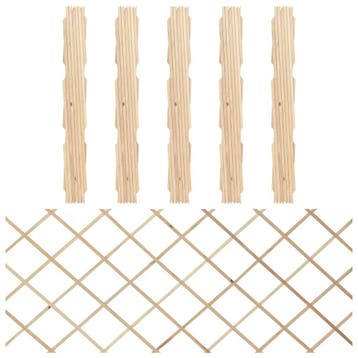 vidaXL Tuinlatwerken 5 st 180x80 cm massief vurenhout, Verzenden, Nieuw, Hout, Minder dan 1 meter