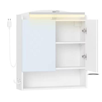 Badkamer Spiegelkast met LED Verlichting en Opbergruimte, Verzenden, Nieuw