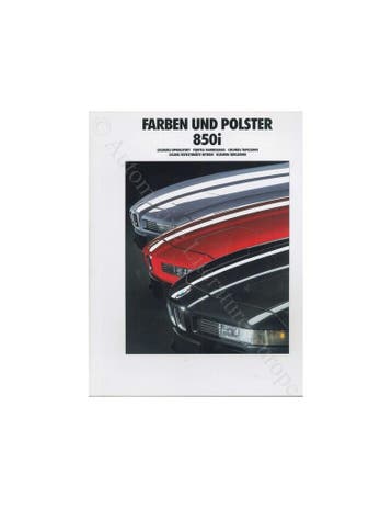 1990 BMW 8 SERIE KLEUREN EN BEKLEDING BROCHURE, Nieuw, BMW, Author