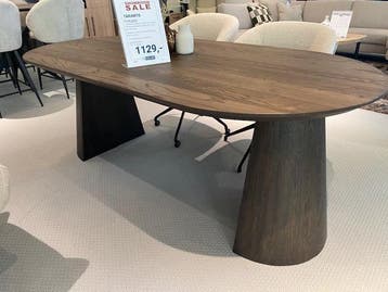 Taranto eettafel, Ophalen, Eikenhout, Nieuw, 50 tot 100 cm