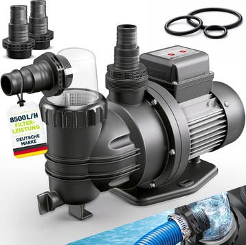 Zandfilterpomp - Zandfilter voor zwembad - 8500L/u - met tim, Verzenden, Zo goed als nieuw