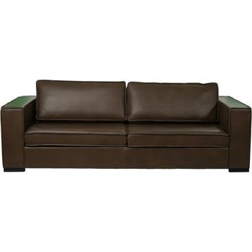 Leren bank Fine - 3,5 zits, Nieuw, Ophalen of Verzenden, Eigentijds, Klassiek, Modern, 200 tot 250 cm