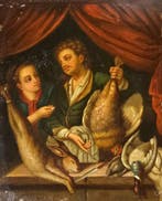 Scuola europea (XVIII-XIX) - Hunting Scene with Game