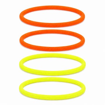 Haarband Sport 1cm - Endless Elastiek - Nylon - Geel Oranje, Sieraden, Tassen en Uiterlijk, Nieuw