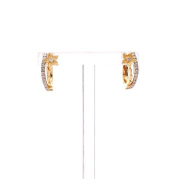 Oorbellen - 18 karaat Geel goud - 0.25ct. tw. Diamant, Nieuw