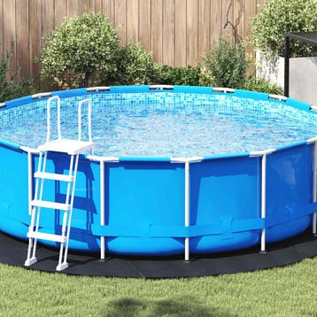 vidaXL Zwembad Grondzeil Ø 366 cm (2 mm) Rond Niet-geweven, Verzenden, Nieuw