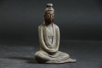 Bizen-ware keramiek Zittende Kannon Bodhisattva (Kwan, Antiek en Kunst