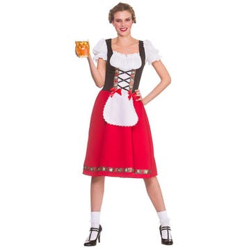 Oktoberfest traditioneel jurkje rood, Verzenden, Nieuw, Feestartikel