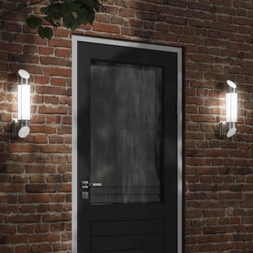 vidaXL Buitenwandlampen 2 st roestvrij staal zilverkleurig, Verzenden, Nieuw, Wandlamp
