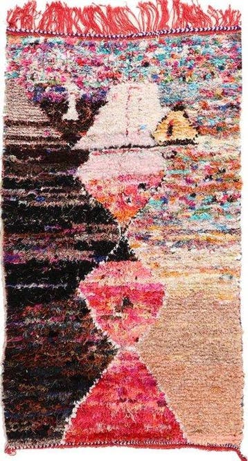 Designer Boucherouite-tapijt – 100 % gerecyclede materialen,, Nieuw