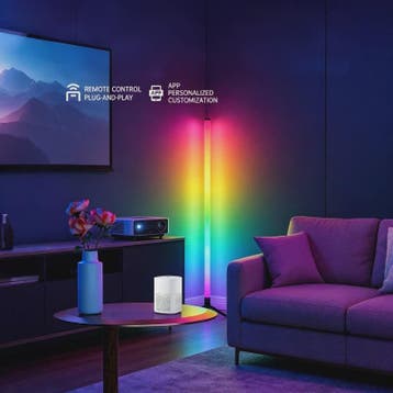 120cm LED RGB Vloerlamp met Geluidsensor & App Bediening - S, Verzenden, Nieuw