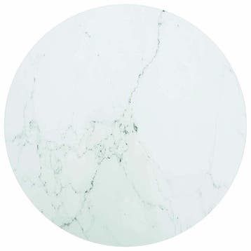 vidaXL Tafelblad Ø50x0,8 cm gehard glas met marmeren design, Huis en Inrichting, Tafels | Eettafels, Verzenden, Nieuw