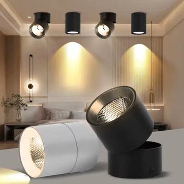 LED Plafondspots – Verstelbare Spotlamp voor Binnen – Spots, Verzenden, Nieuw, Plafondspot of Wandspot