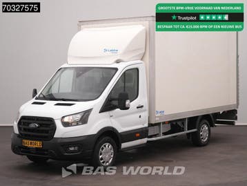 Ford Transit 130pk Laadklep Bakwagen Airco Cruise Euro6 Meub, Stof, Gebruikt, Euro 6, Wit