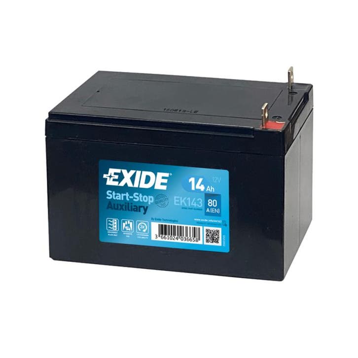 Exide Auxiliary accu | EK143 | 12V 14Ah, Auto-onderdelen, Accu's en Toebehoren, Ophalen of Verzenden