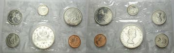 Munten set (1+5+10+25+50 Cent + 1 Dollar) 1963 Kanada Eli..., Verzenden