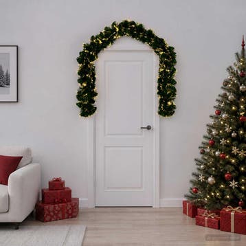 vidaXL Kerstkrans 48 LEDs Warmwit PVC, Verzenden, Nieuw