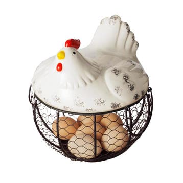 Eiermand Eierrek Eierhouder - Eieren Bewaren - Metaal Fruits, Verzenden, Nieuw
