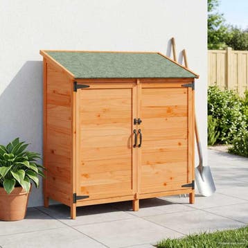 vidaXL Tuinschuur Bruin 106,5 x 56 x 113,5 cm Massief, Verzenden, Nieuw