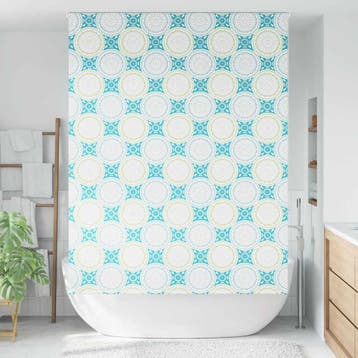 vidaXL Doucherolgordijn 150x240 cm stofbreedte 146 cm, Verzenden, Nieuw, Blauw